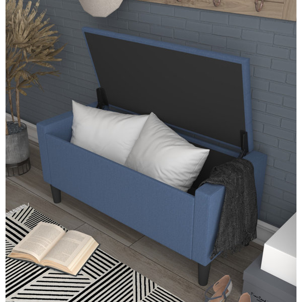 Andover Mills™ Friesen Upholstered Flip Top Storage Bench & Reviews